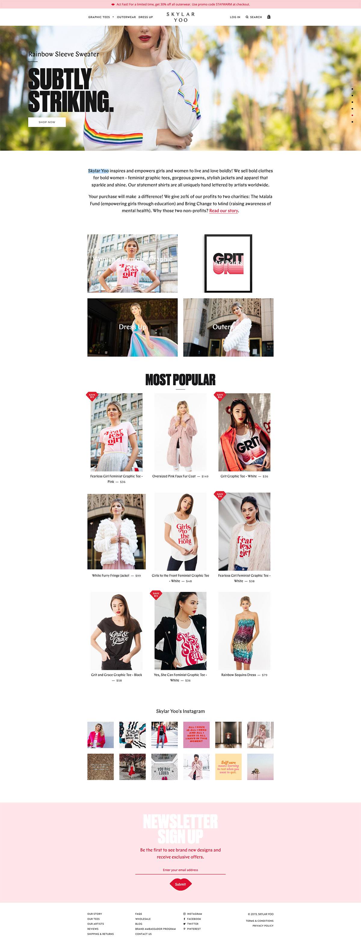 eCommerce website: Skylar Yoo