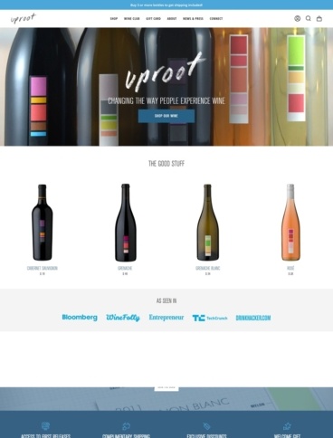eCommerce website: Uproot Wines