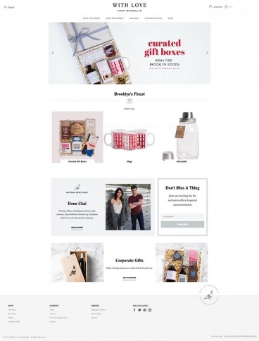 eCommerce website: With Love, From Brooklyn