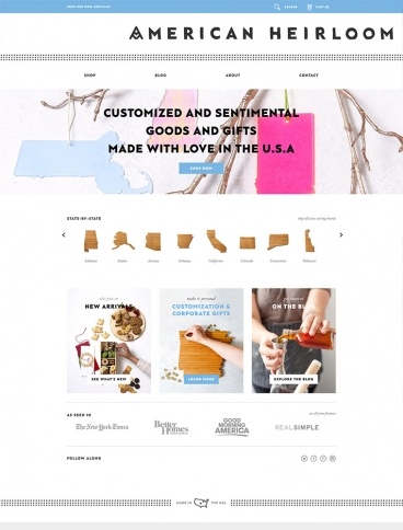 eCommerce website: AHeirloom