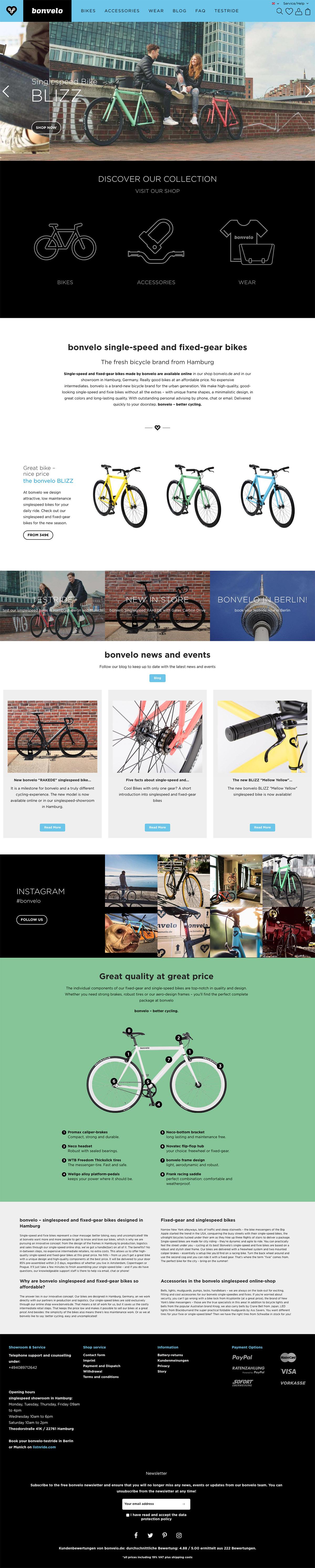 eCommerce website: bonvelo