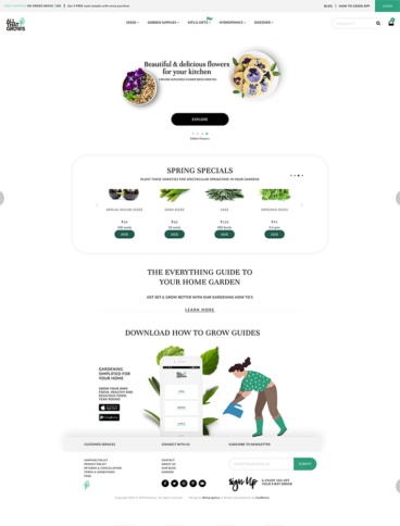 eCommerce website: AllThatGrows