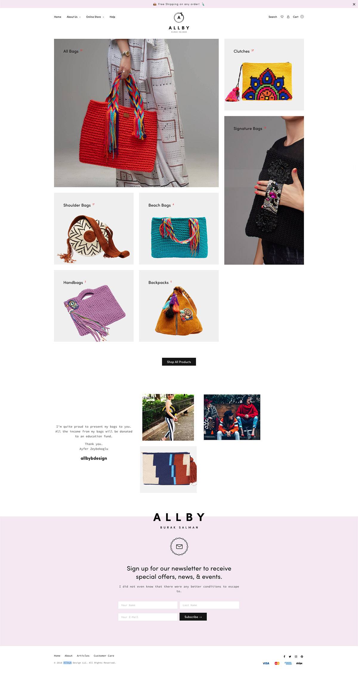 eCommerce website: Allbyb