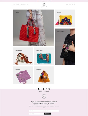 eCommerce website: Allbyb