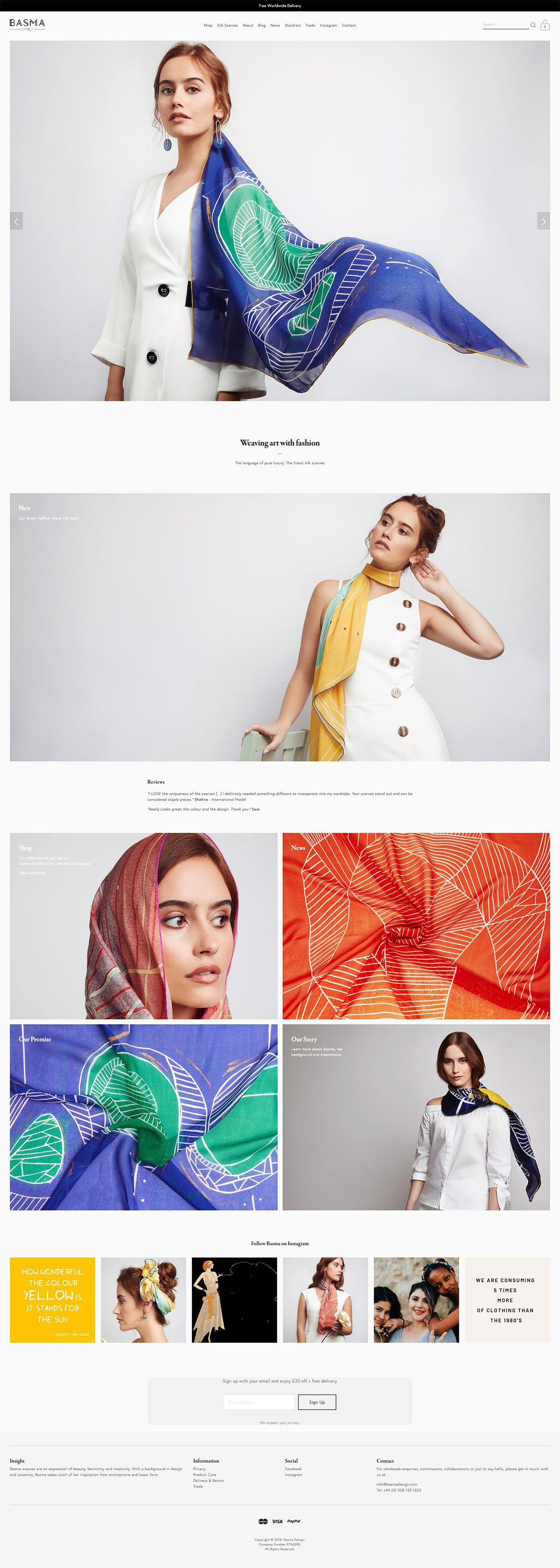eCommerce website: Basma Design