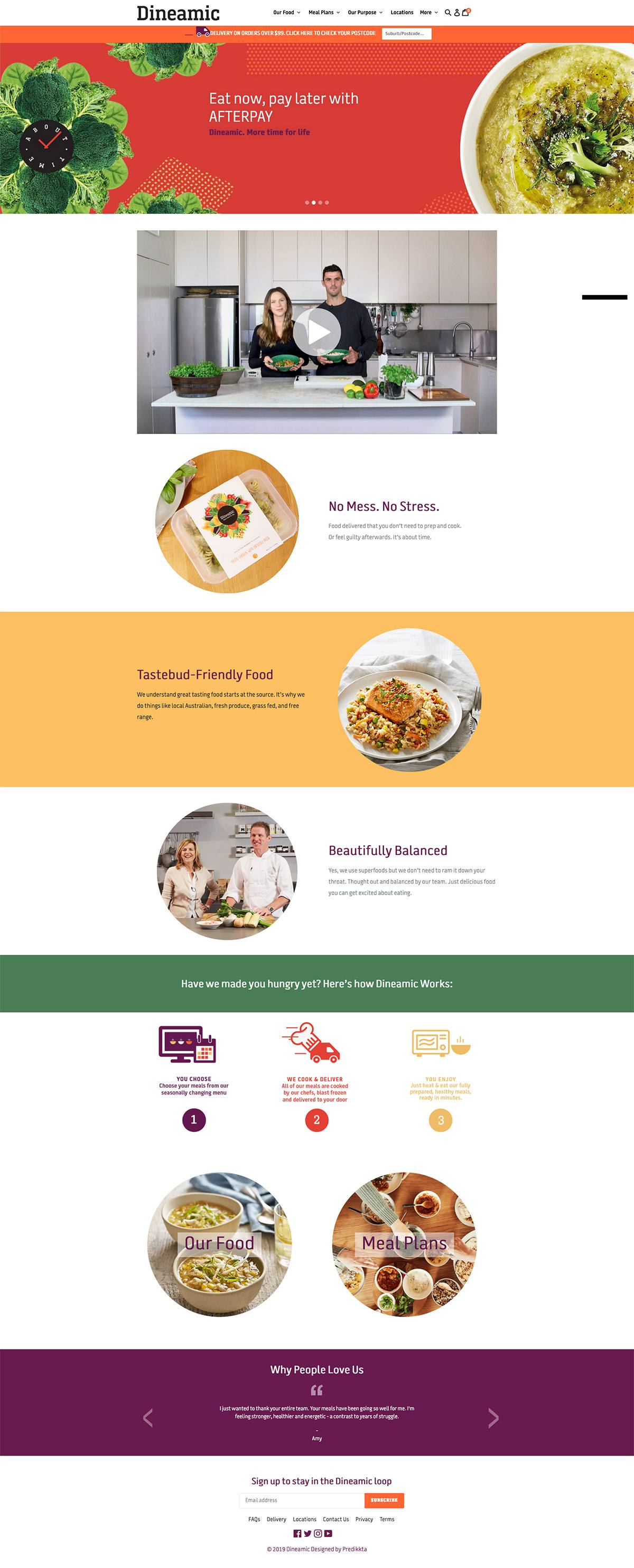 eCommerce website: Dineamic Food