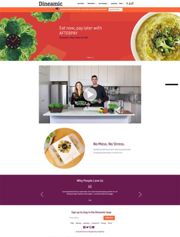 eCommerce website: Dineamic Food
