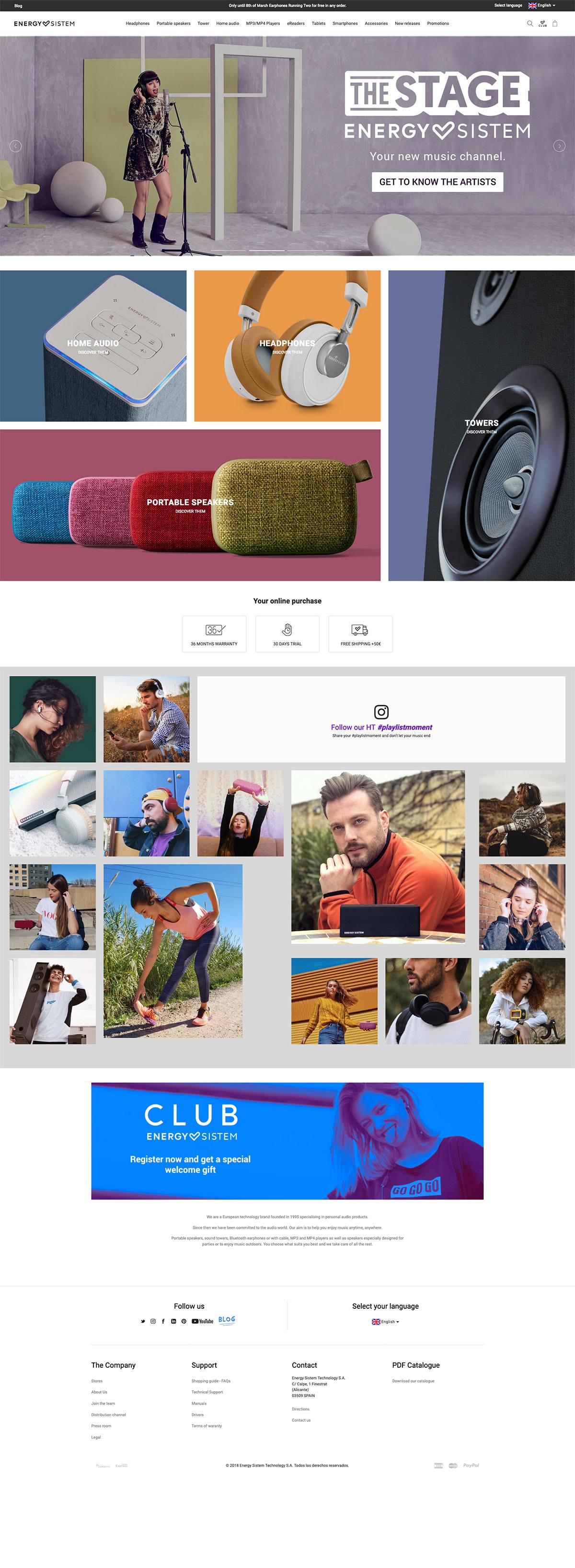 eCommerce website: Energy Sistem