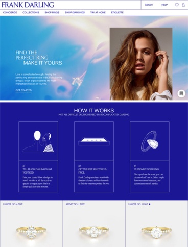 eCommerce website: Frank Darling