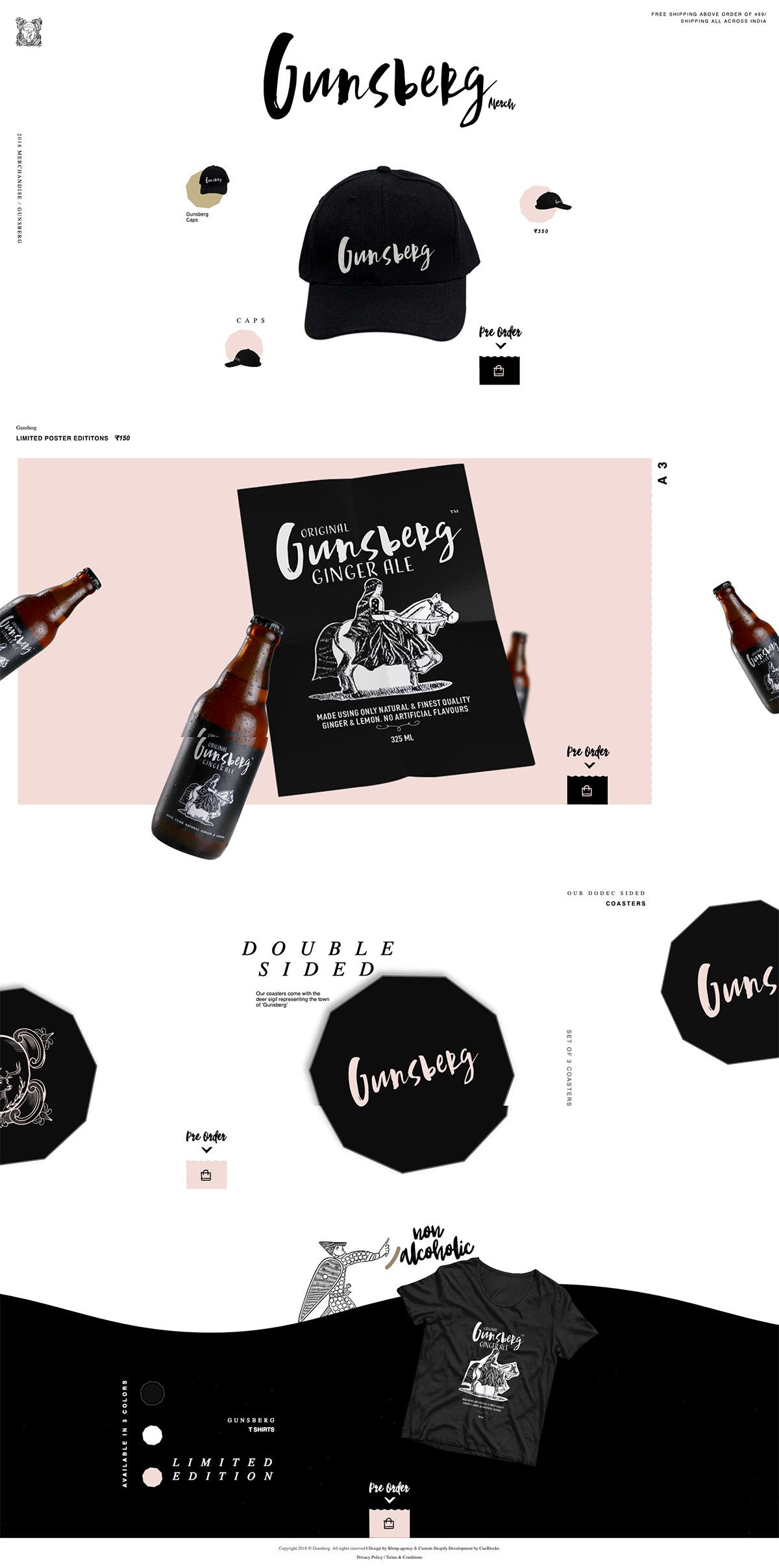 eCommerce website: Gunsberg Merch