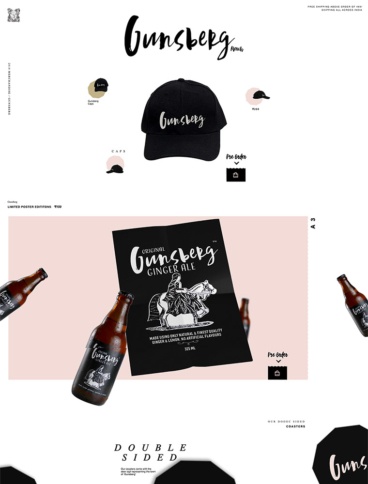 eCommerce website: Gunsberg Merch
