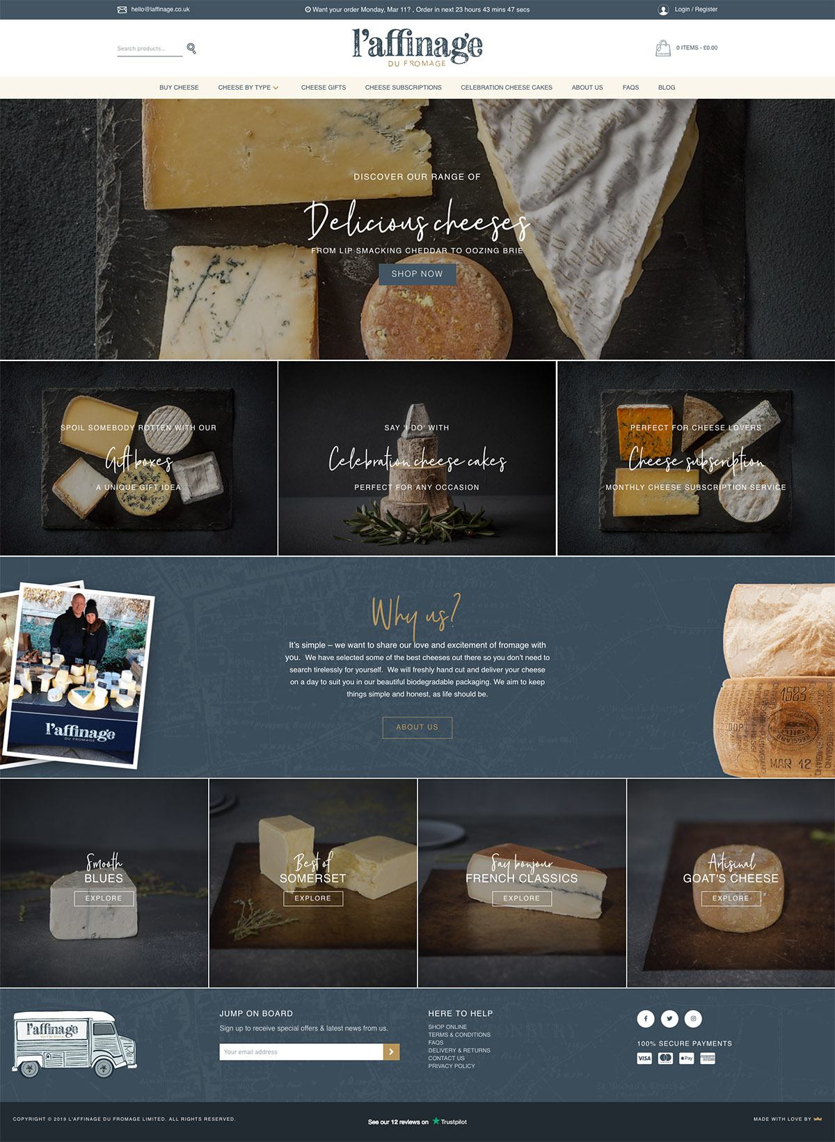 eCommerce website: L’Affinage