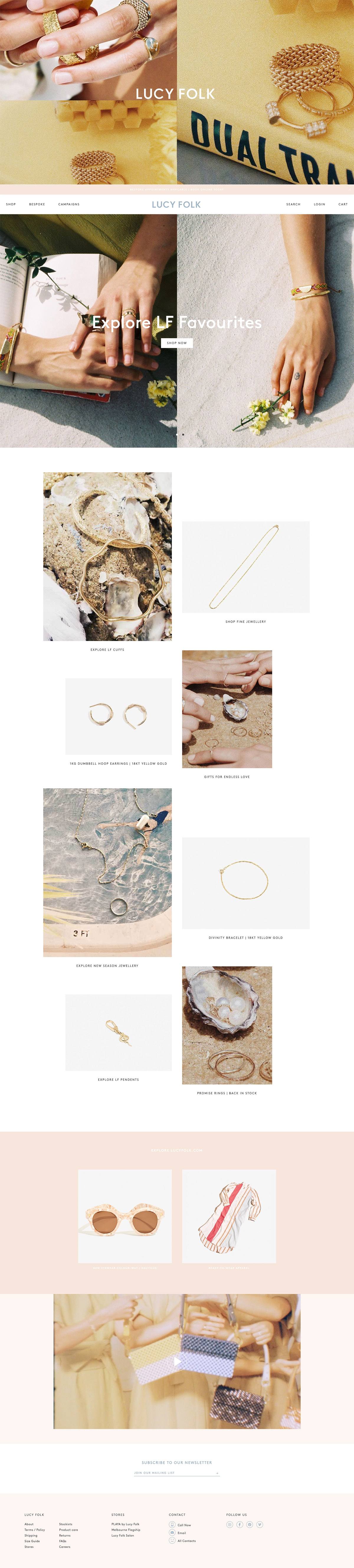 eCommerce website: Lucy Folk