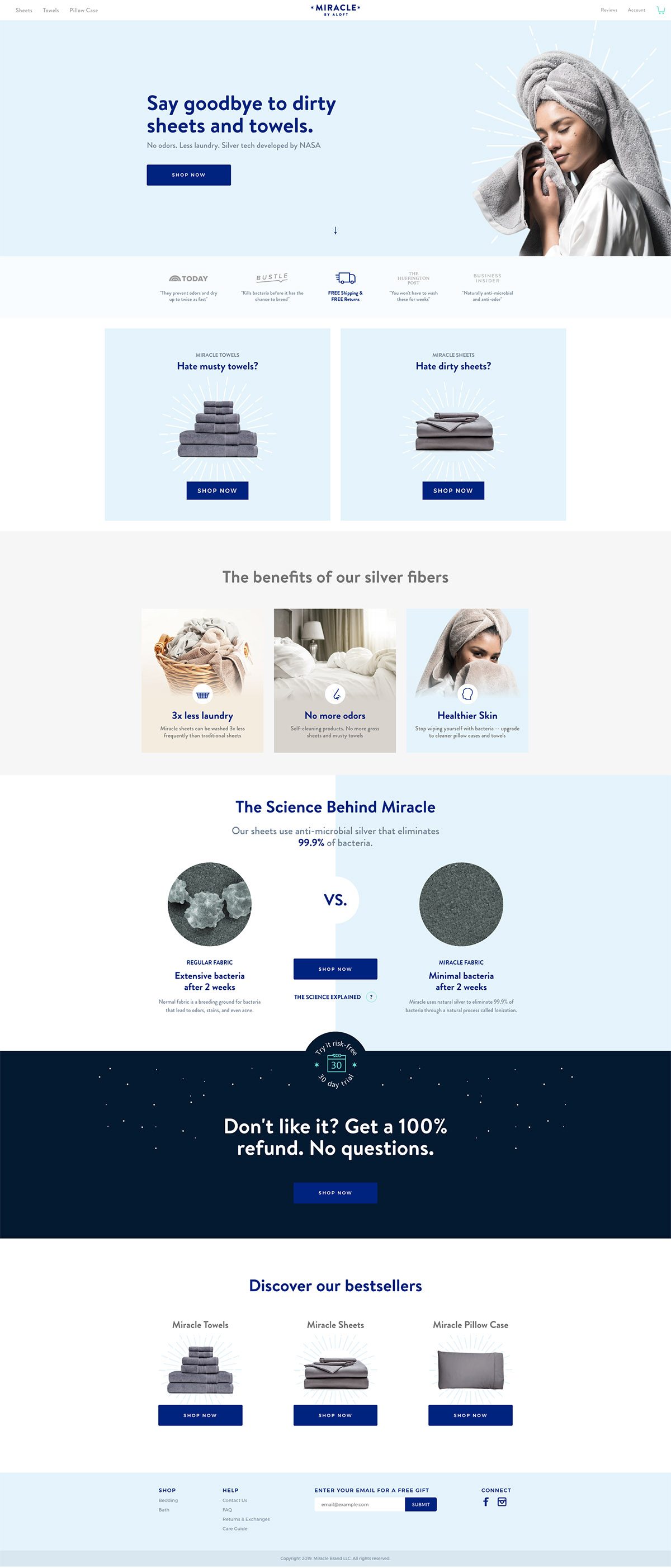 eCommerce website: Miracle