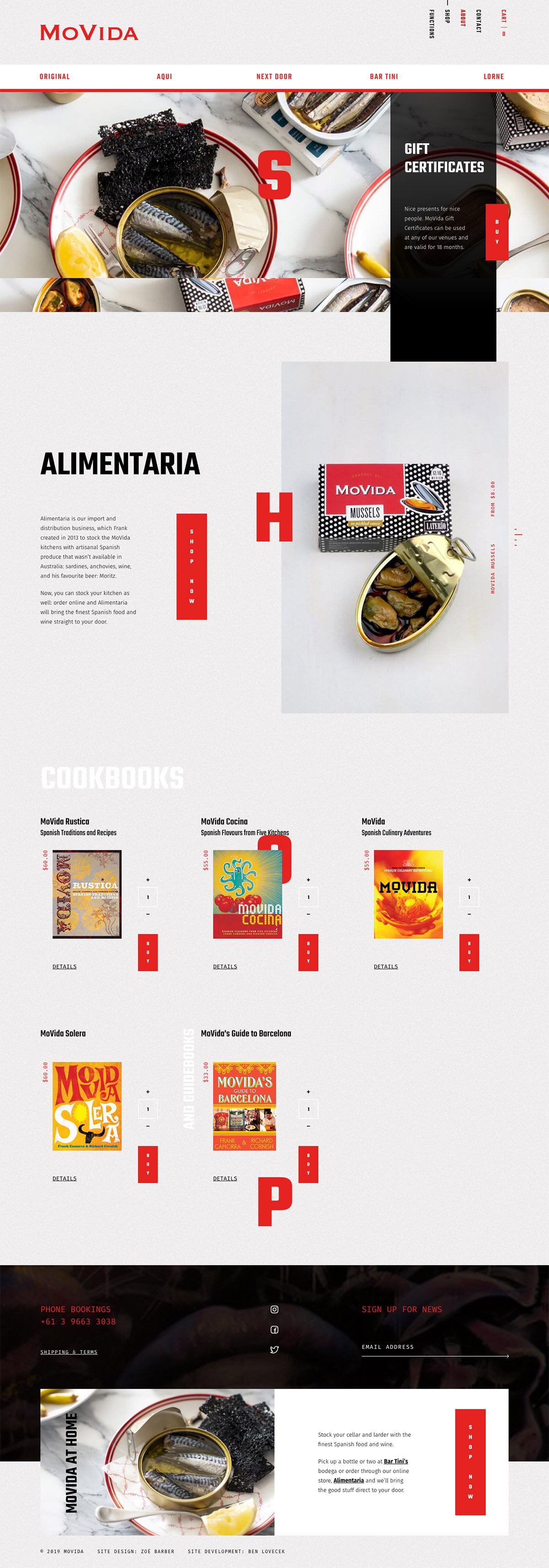 eCommerce website: MoVida