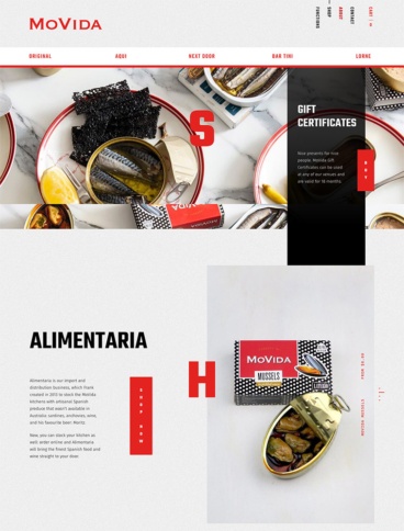 eCommerce website: MoVida