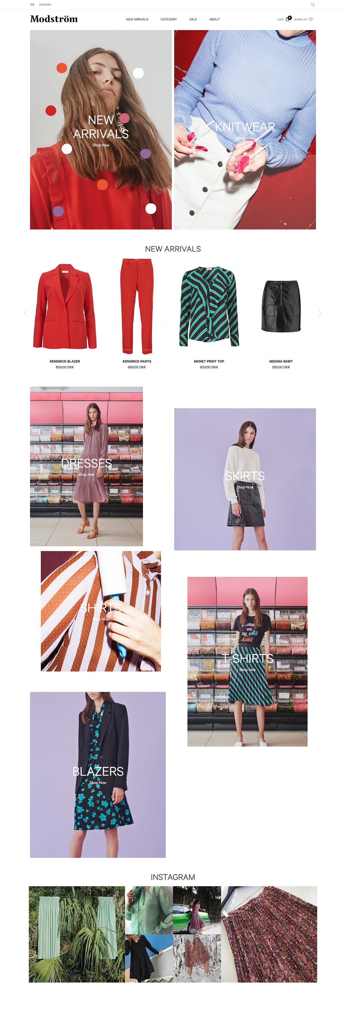 eCommerce website: Modström