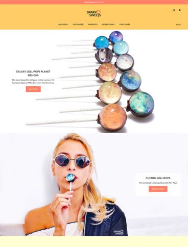 eCommerce website: Sparko Sweets