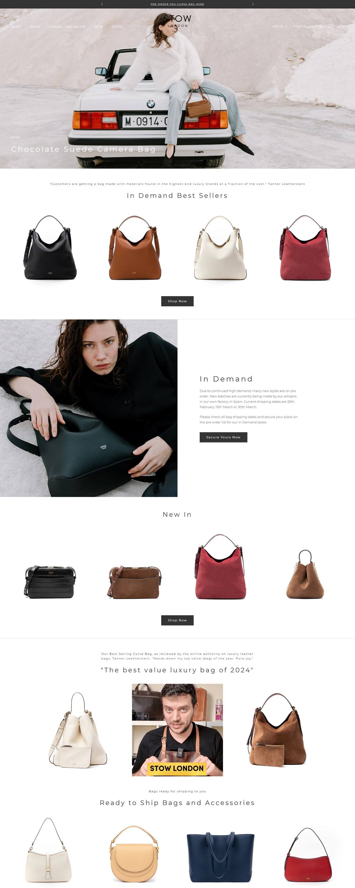 eCommerce website: Stow