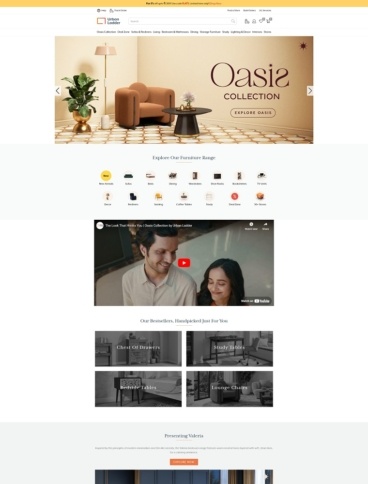 eCommerce website: Urban Ladder