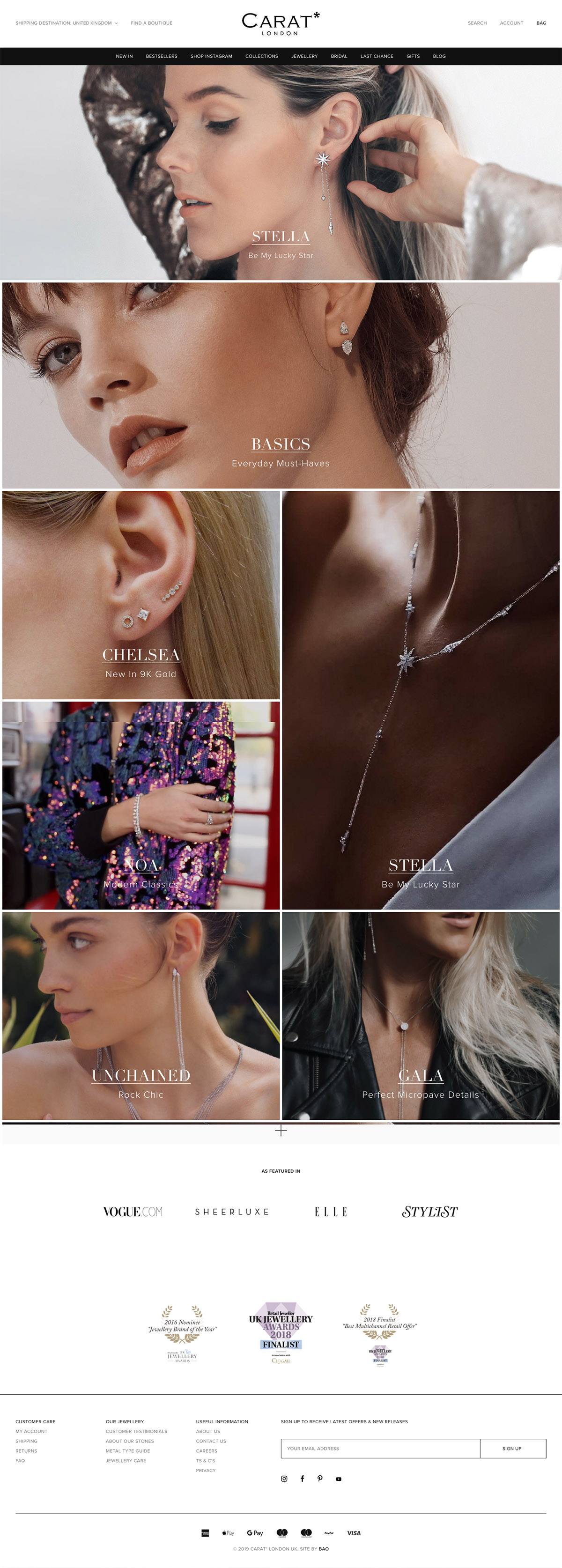 eCommerce website: CARAT*