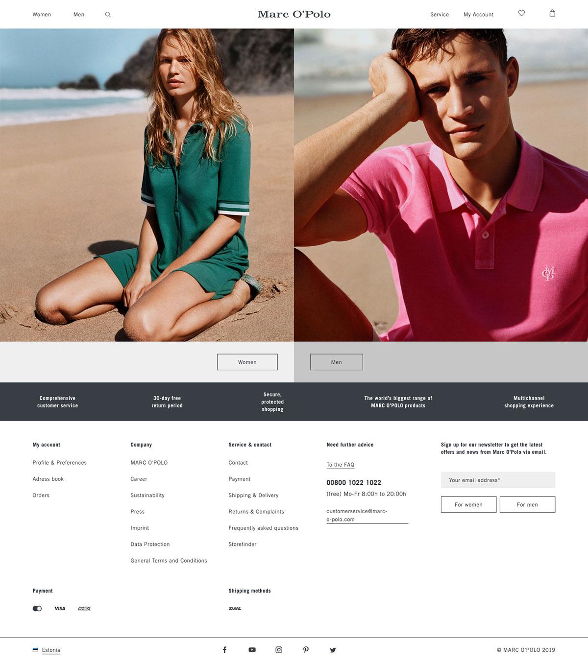 eCommerce website: Marc O’ Polo