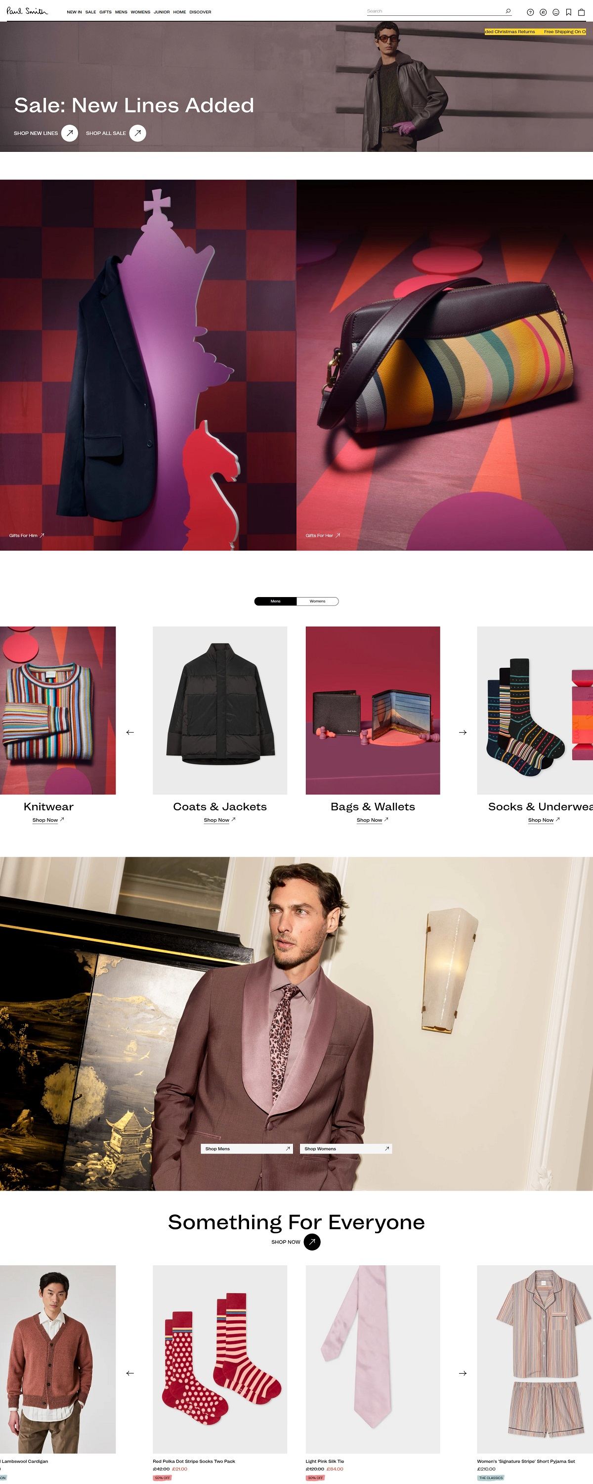 eCommerce website: Paul Smith