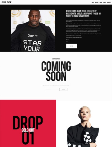 eCommerce website: 2hr Set