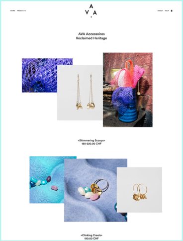 eCommerce website: AVA Accessoires