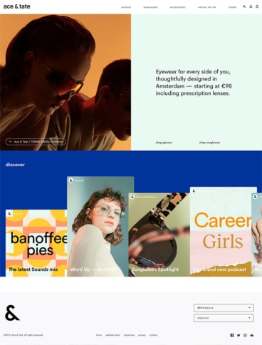 eCommerce website: Ace & Tate