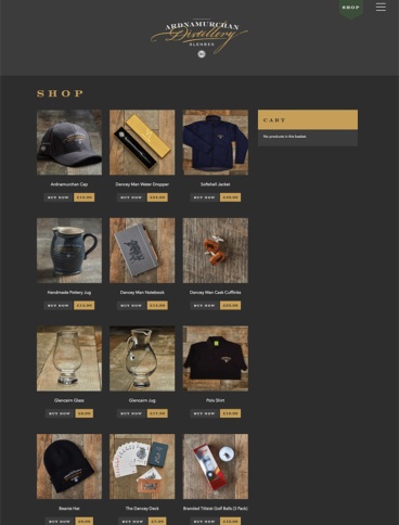 eCommerce website: Adelphi Distillery