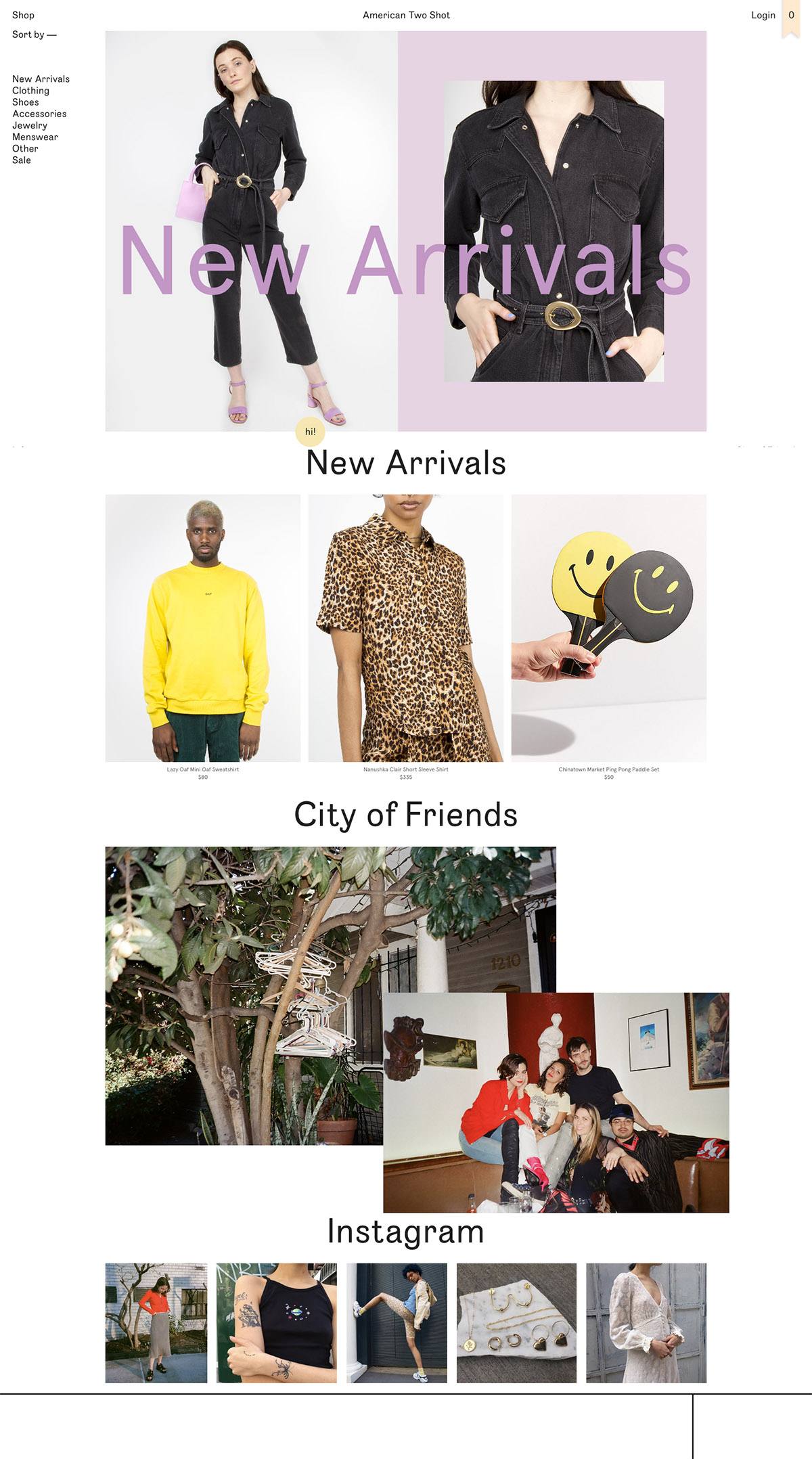 eCommerce website: American Two Shot