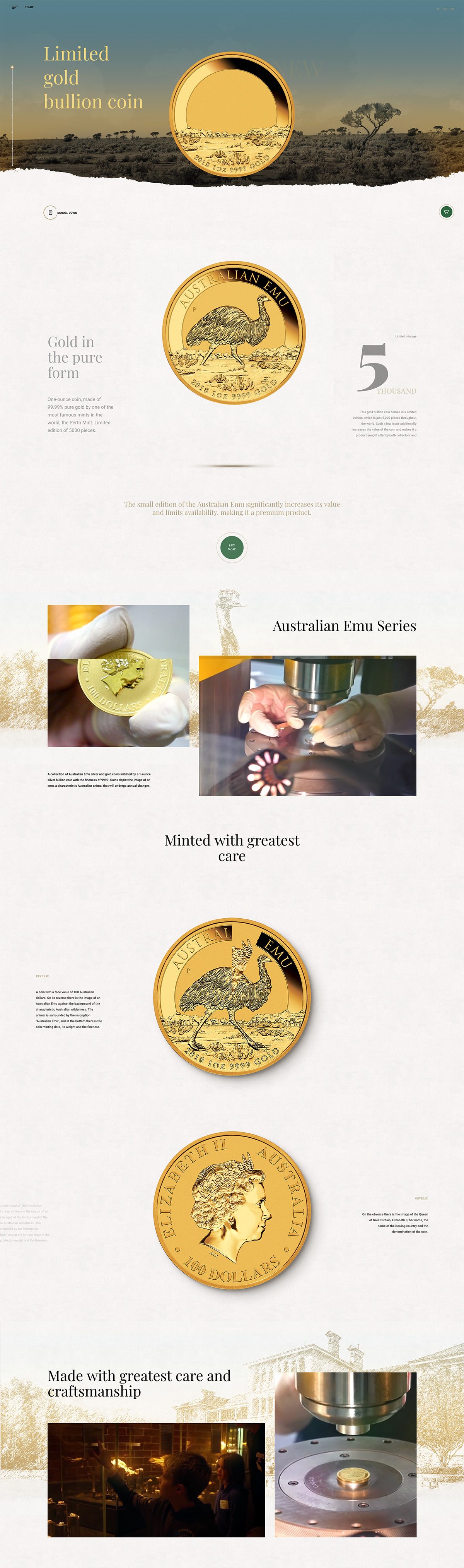 eCommerce website: Australian Emu