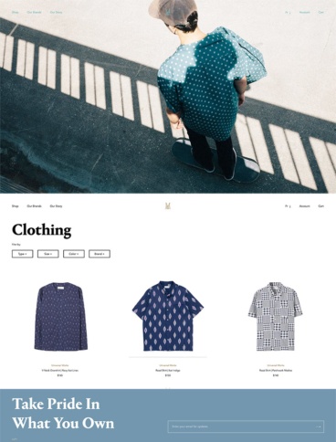 eCommerce website: Clark Street Mercantile