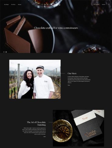 eCommerce website: Cuveé Chocolate