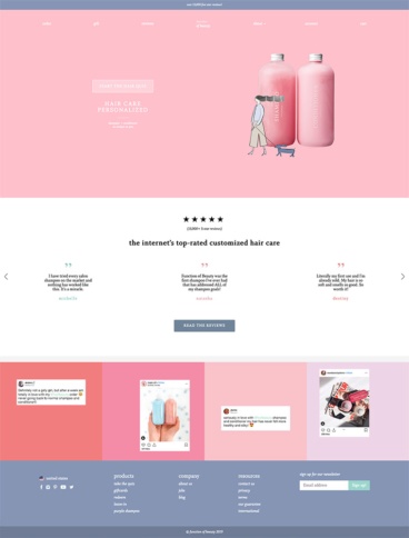 eCommerce website: Function of Beauty