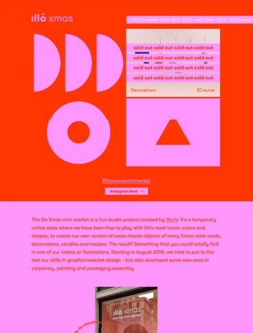 eCommerce website: ILLO Xmas Mini Market