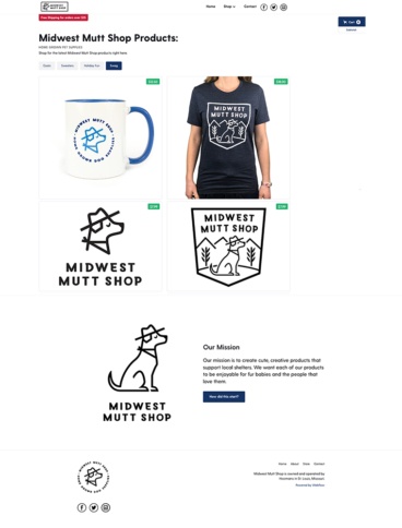eCommerce website: Midwest Mutt Shop