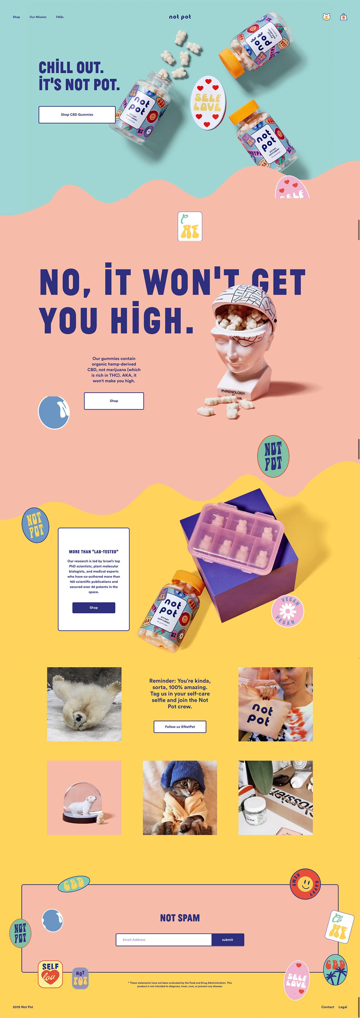 eCommerce website: Not Pot