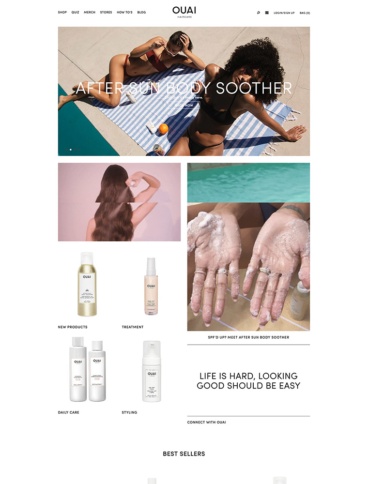 eCommerce website: OUAI