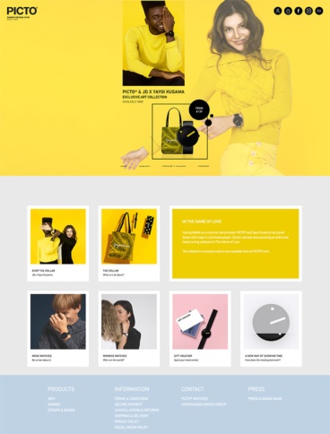 eCommerce website: PICTO Watches