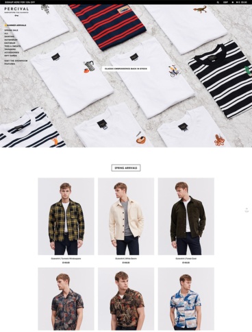 eCommerce website: Percival