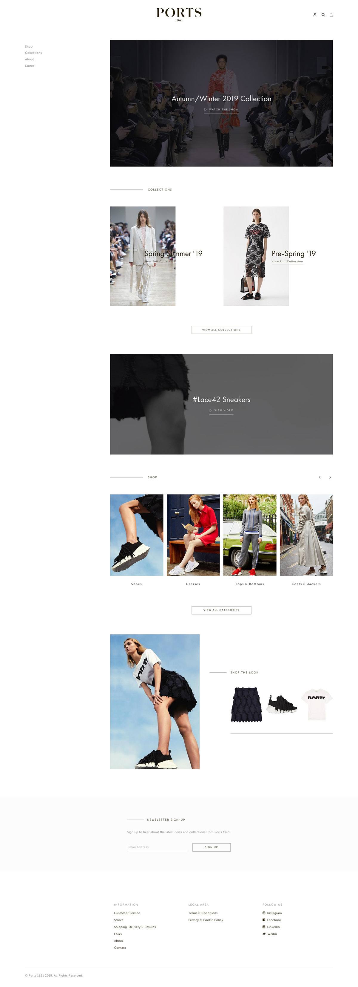 eCommerce website: Ports 1961