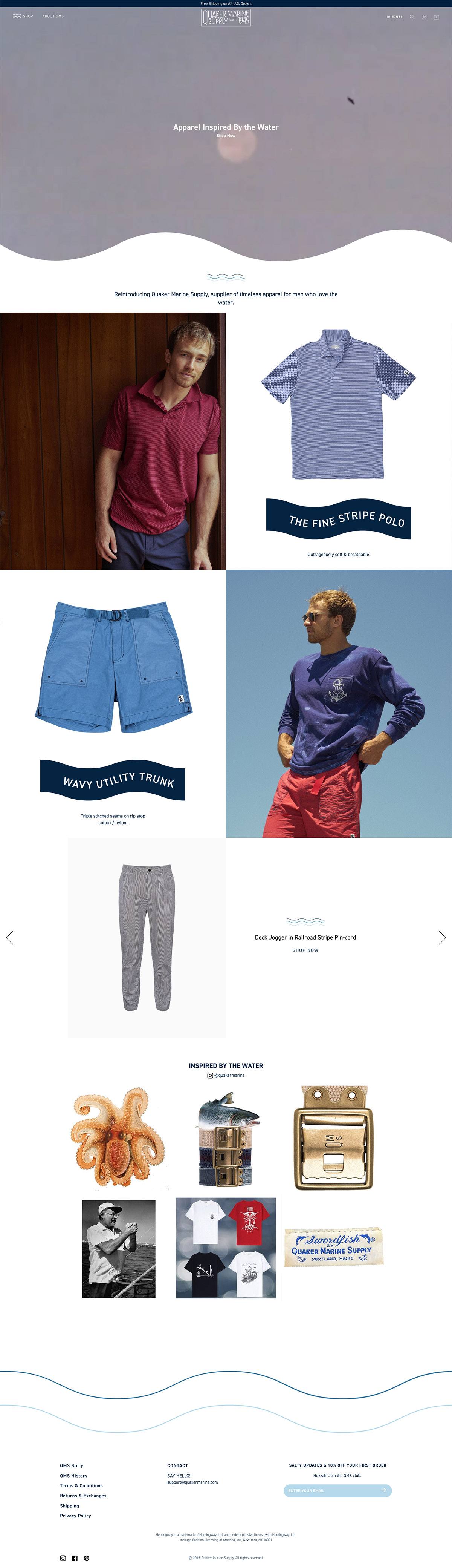 eCommerce website: Quaker Marine Supply