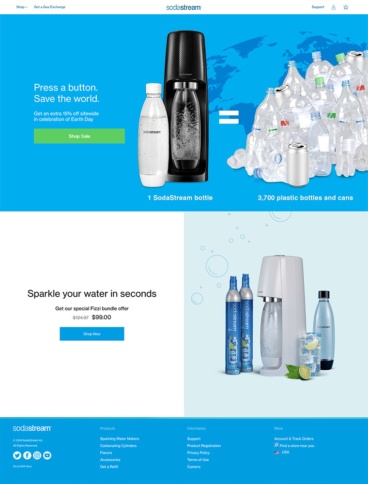 eCommerce website: SodaStream