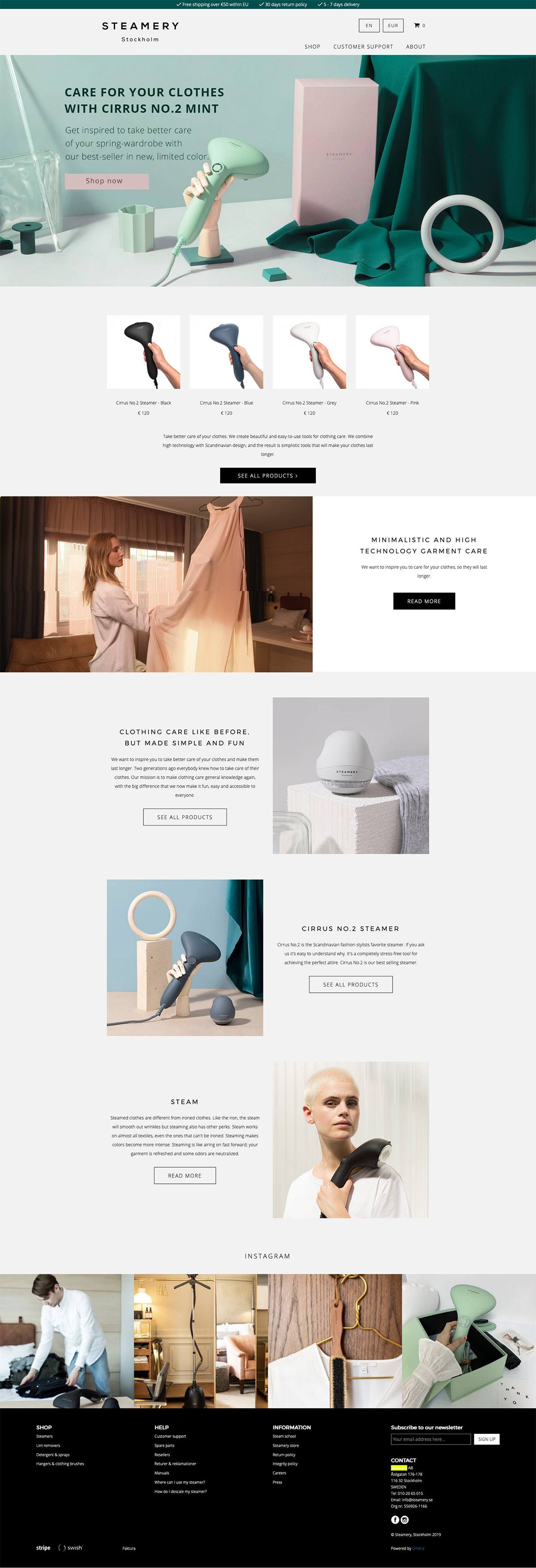 eCommerce website: Steamery
