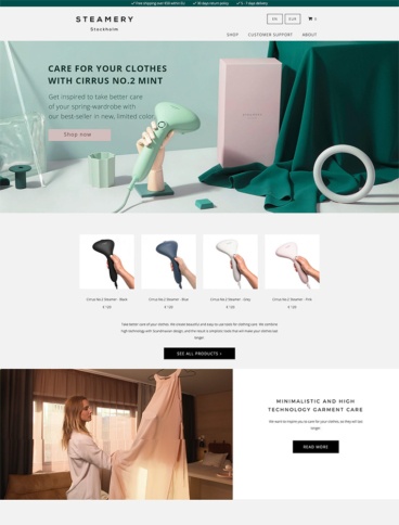 eCommerce website: Steamery