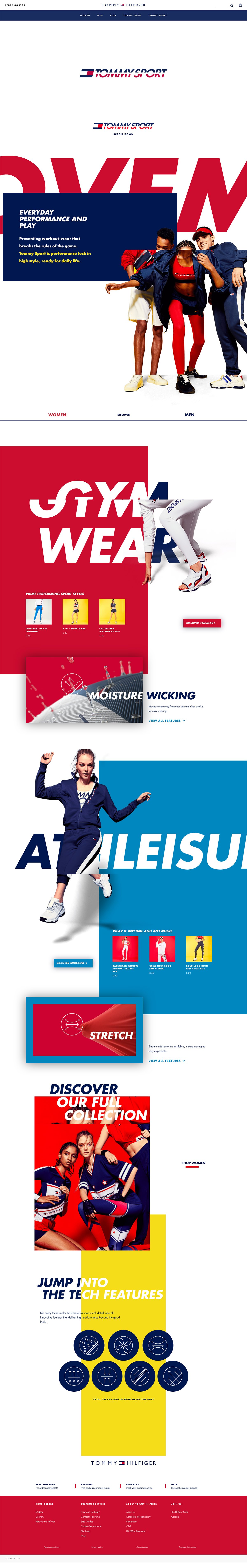eCommerce website: Tommy Sport