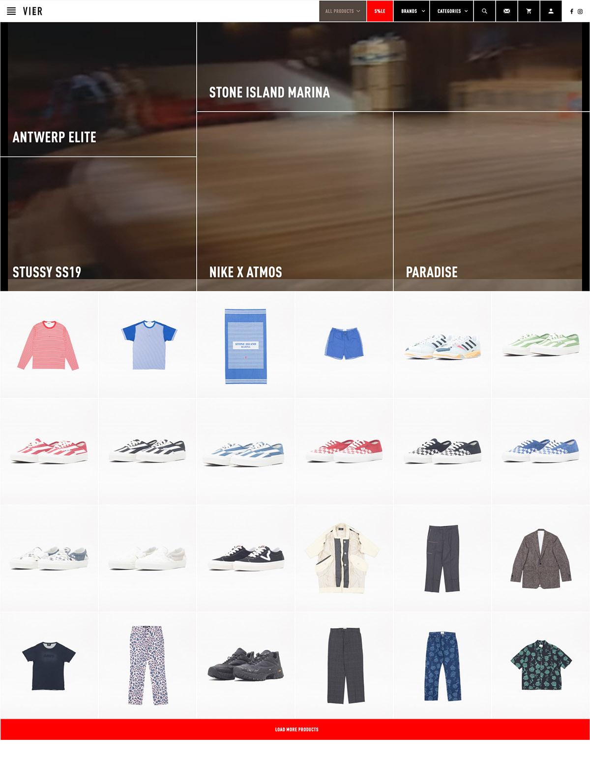 eCommerce website: VIER ANTWERP