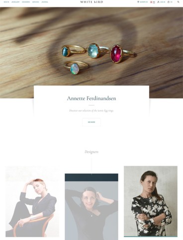 eCommerce website: WHITE bIRD